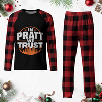 In Pratt We Trust Los Angeles Skyline Graphic Plaid Pajama Set Patriotic LA City California Pride Local Leadership
