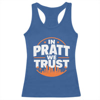 In Pratt We Trust Los Angeles Skyline Graphic Racerback Tank Top Patriotic LA City California Pride Local Leadership