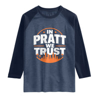 In Pratt We Trust Los Angeles Skyline Graphic Raglan Shirt Patriotic LA City California Pride Local Leadership