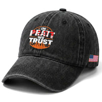 In Pratt We Trust Los Angeles Skyline Graphic Washed Cotton Baseball Cap Patriotic LA City California Pride Local Leadership