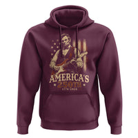 USA 250th 1776 to 2026 Rock Star Abraham Lincoln Hoodie Vintage Electric Guitar Player Patriotic Us Flag Semiquincentennial