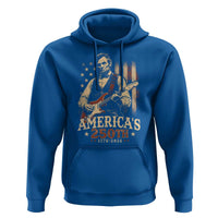 USA 250th 1776 to 2026 Rock Star Abraham Lincoln Hoodie Vintage Electric Guitar Player Patriotic Us Flag Semiquincentennial