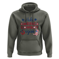 Retro Western Rodeo Hoodie Make America A Cowboy Again Country Lifestyle