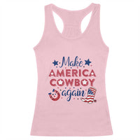 Retro Western Cowboys Racerback Tank Top Make America A Cowboy Again Country Lifestyle Rodeo