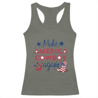 Retro Western Cowboys Racerback Tank Top Make America A Cowboy Again Country Lifestyle Rodeo