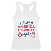 Retro Western Cowboys Racerback Tank Top Make America A Cowboy Again Country Lifestyle Rodeo