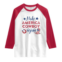 Retro Western Cowboys Raglan Shirt Make America A Cowboy Again Country Lifestyle Rodeo