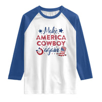 Retro Western Cowboys Raglan Shirt Make America A Cowboy Again Country Lifestyle Rodeo