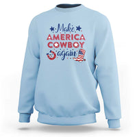 Retro Western Rodeo Sweatshirt Make America A Cowboy Again Country Lifestyle