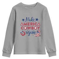 Retro Western Cowboys Youth Sweatshirt Make America A Cowboy Again Country Lifestyle Rodeo