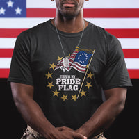 Betsy Ross Flag T Shirt This Is My Pride Flag American Patriotic - Wonder Print Shop