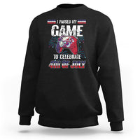 Funny 4th of July Gamer Sweatshirt I Paused My Game To Celebrate Video Game Lover - Wonder Print Shop