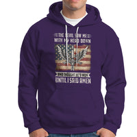 American Patriot Hoodie The Devil Saw Me With My Head Down Until I Said Amen US Flag - Wonder Print Shop