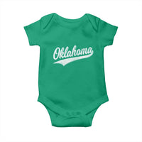 Vintage Oklahoma Throwback Distressed Baby Onesie Retro Classic OK State Pride - Wonder Print Shop
