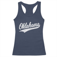 Vintage Oklahoma Throwback Distressed Racerback Tank Top Retro Classic OK State Pride - Wonder Print Shop