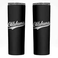 Vintage Oklahoma Throwback Distressed Skinny Tumbler Retro Classic OK State Pride - Wonder Print Shop