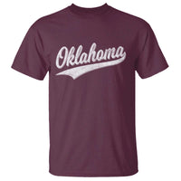 Vintage Oklahoma Throwback Distressed T Shirt Retro Classic OK State Pride - Wonder Print Shop