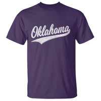 Vintage Oklahoma Throwback Distressed T Shirt Retro Classic OK State Pride - Wonder Print Shop