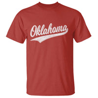 Vintage Oklahoma Throwback Distressed T Shirt Retro Classic OK State Pride - Wonder Print Shop