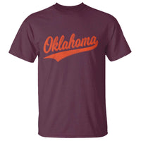 Vintage Oklahoma Orange Throwback Distressed T Shirt Retro Classic OK State Pride - Wonder Print Shop