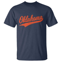 Vintage Oklahoma Orange Throwback Distressed T Shirt Retro Classic OK State Pride - Wonder Print Shop