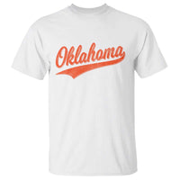 Vintage Oklahoma Orange Throwback Distressed T Shirt Retro Classic OK State Pride - Wonder Print Shop