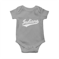 Vintage Indiana Retro Throwback Distressed Baby Onesie Retro Classic IN State Pride - Wonder Print Shop