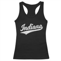 Vintage Indiana Retro Throwback Distressed Racerback Tank Top Retro Classic IN State Pride - Wonder Print Shop