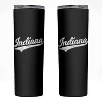 Vintage Indiana Retro Throwback Distressed Skinny Tumbler Retro Classic IN State Pride - Wonder Print Shop