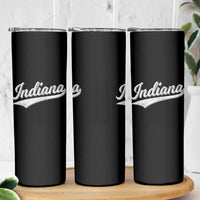Vintage Indiana Retro Throwback Distressed Skinny Tumbler Retro Classic IN State Pride - Wonder Print Shop