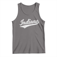 Vintage Indiana Retro Throwback Distressed Tank Top Retro Classic IN State Pride - Wonder Print Shop