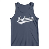Vintage Indiana Retro Throwback Distressed Tank Top Retro Classic IN State Pride - Wonder Print Shop