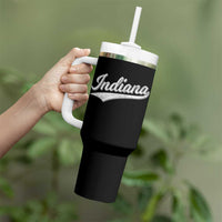 Vintage Indiana Retro Throwback Distressed Tumbler With Handle Retro Classic IN State Pride - Wonder Print Shop