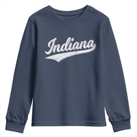 Vintage Indiana Retro Throwback Distressed Youth Sweatshirt Retro Classic IN State Pride - Wonder Print Shop