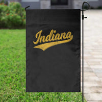 Vintage Indiana Retro Yellow Throwback Distressed Garden Flag Retro Classic IN State Pride - Wonder Print Shop