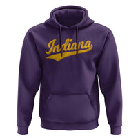 Vintage Indiana Retro Yellow Throwback Distressed Hoodie Retro Classic IN State Pride - Wonder Print Shop