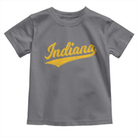 Vintage Indiana Retro Yellow Throwback Distressed Toddler T Shirt Retro Classic IN State Pride - Wonder Print Shop