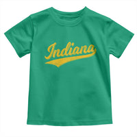 Vintage Indiana Retro Yellow Throwback Distressed Toddler T Shirt Retro Classic IN State Pride - Wonder Print Shop