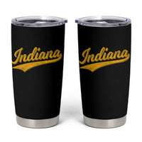 Vintage Indiana Retro Yellow Throwback Distressed Tumbler Cup Retro Classic IN State Pride - Wonder Print Shop