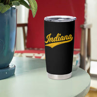 Vintage Indiana Retro Yellow Throwback Distressed Tumbler Cup Retro Classic IN State Pride - Wonder Print Shop
