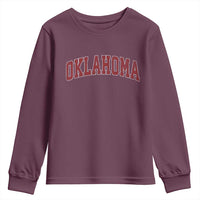 Vintage OKLAHOMA OK Youth Sweatshirt Retro Throwback Design Classic Athletic Sports - Wonder Print Shop