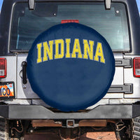 Vintage Indiana IN Spare Tire Cover Retro Throwback Design Classic Yellow Athletic Sports - Wonder Print Shop