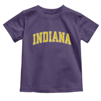 Vintage Indiana IN Toddler T Shirt Retro Throwback Design Classic Yellow Athletic Sports - Wonder Print Shop