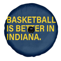 Basketball Is Better in Indiana Spare Tire Cover Bold Yellow Statement Hoosier Hoops Fans - Wonder Print Shop