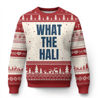 What The Hali Ugly Christmas Sweater Indiana Hoosier Funny Basketball Overrated - Wonder Print Shop