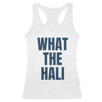 What The Hali Racerback Tank Top Indiana Hoosier Funny Basketball Overrated - Wonder Print Shop