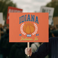 Vintage Indiana Basketball Graphic Protest Sign Retro 1967 Sports Indianapolis IN Fan