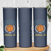 Vintage Indiana Basketball Graphic Skinny Tumbler Retro 1967 Sports Indianapolis IN Fan