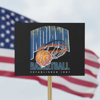 Indiana Basketball Throwback Protest Sign Retro Hoop Graphic for IN Fans Since 1967