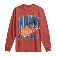 Indiana Basketball Throwback Long Sleeve Shirt Retro Hoop Graphic for IN Fans Since 1967